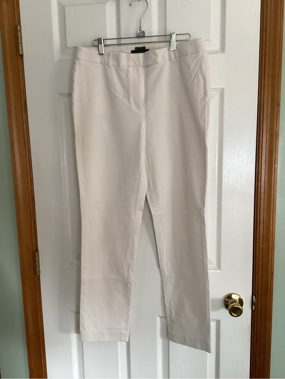 Talbots Cream Straight-Leg Trousers